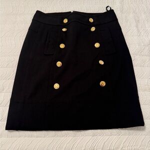 INC International Concepts Black and Gold Knee-Length Pencil Skirt